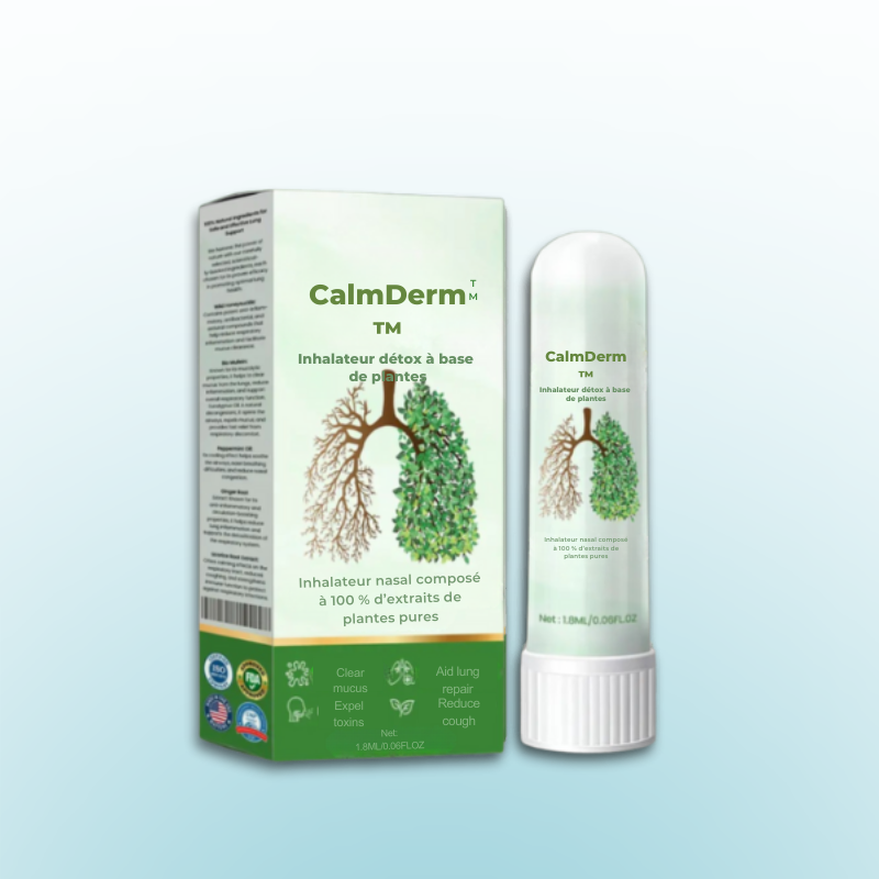 CalmDerm™ | Respirez librement en 15 minutes – élimine jusqu’à 97 % des toxines pulmonaires.