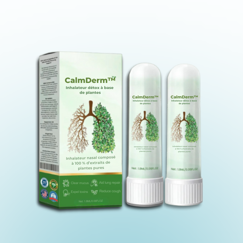 CalmDerm™ | Respirez librement en 15 minutes – élimine jusqu’à 97 % des toxines pulmonaires.